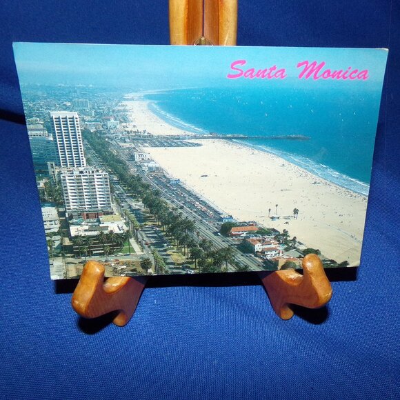 Vintage California Postcard -Santa Monica Beach - Posted - Picture 1 of 3